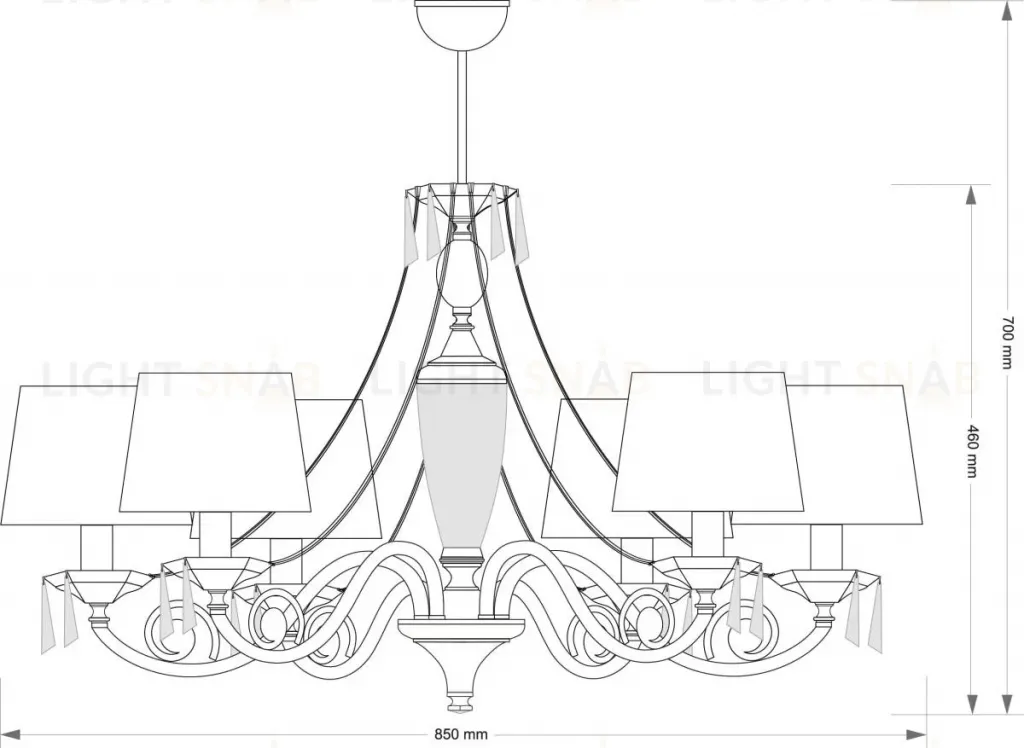 Подвесная люстра Kutek Monza MON-ZW-6(N/A) MON-ZW-6(N/A)