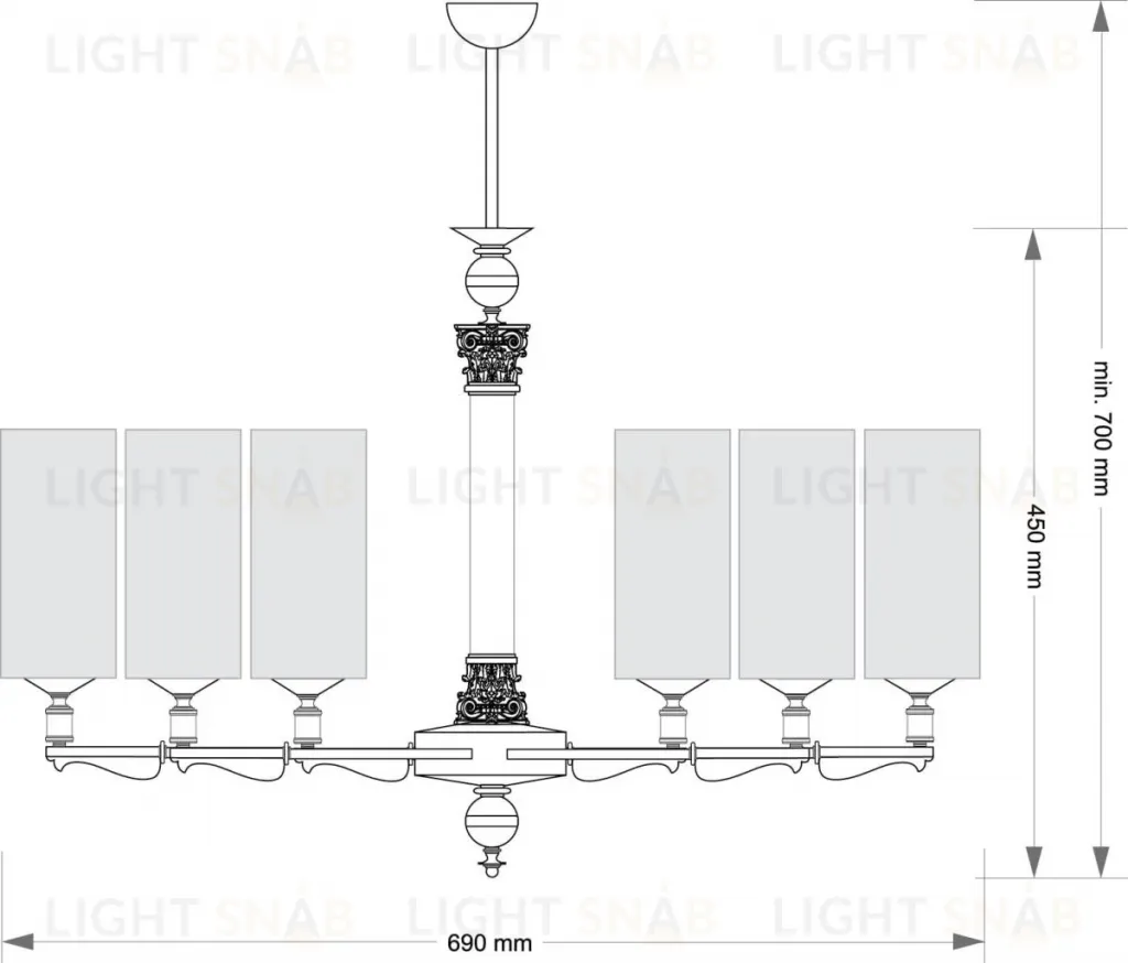 Подвесная люстра Kutek Merano MER-ZW-6 (N) MER-ZW-6(N)