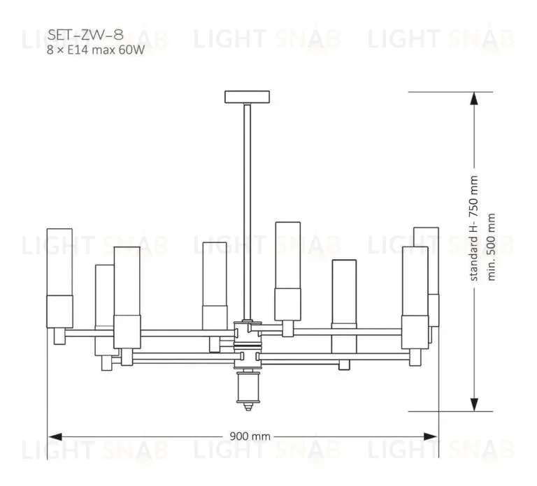 Подвесная люстра Kutek Mood Seti SET-ZW-8 (N) SET-ZW-8(N)