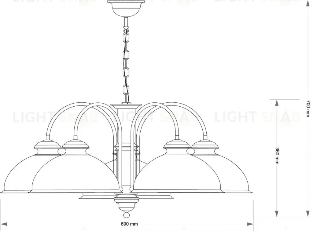 Подвесная люстра Kutek Lido LID-ZW-5 (P) LID-ZW-5(P)