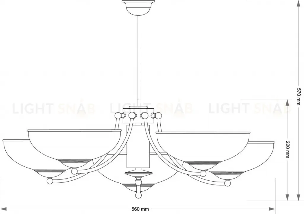 Подвесная люстра Kutek N N-ZW-5 (P) N-ZW-5(P)
