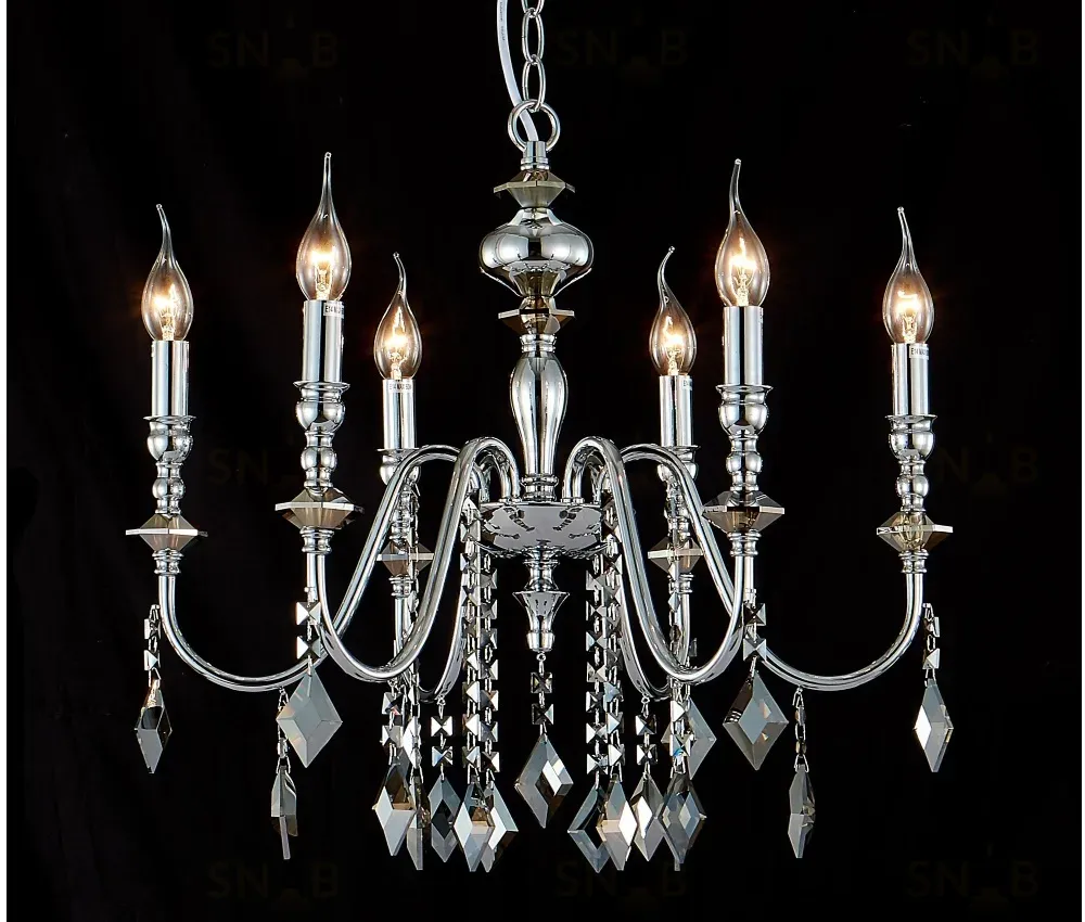 Подвесная люстра Crystal Lux MERCEDES SP6 CHROME/SMOKE MERCEDES SP6 CHROME/SMOKE