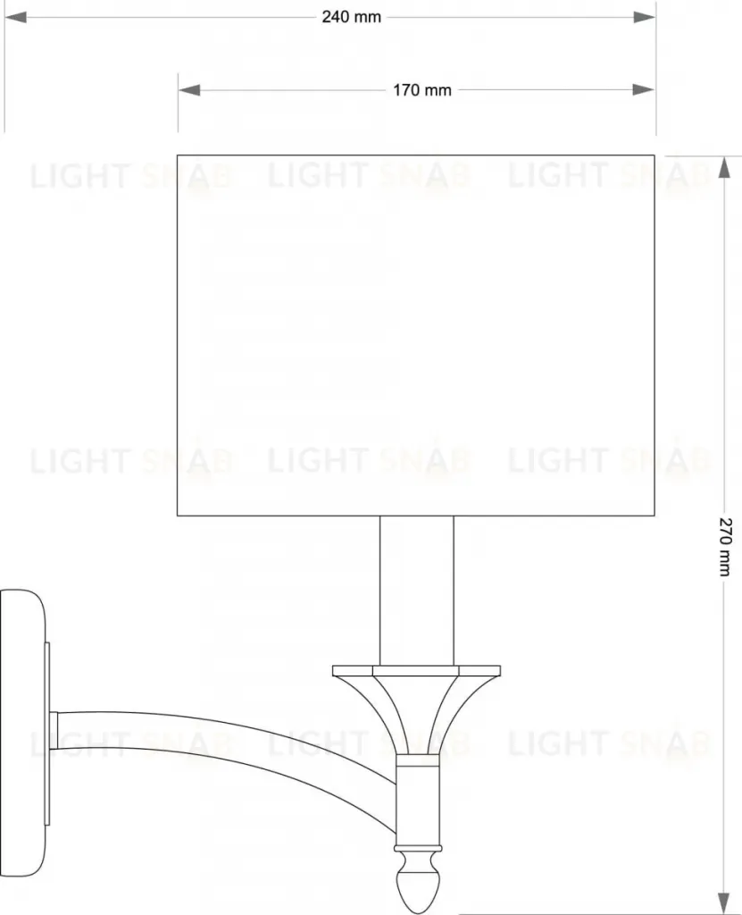 Бра Kutek Decor Abazur DEC-K-1 (P/A) DEC-K-1(P/A)