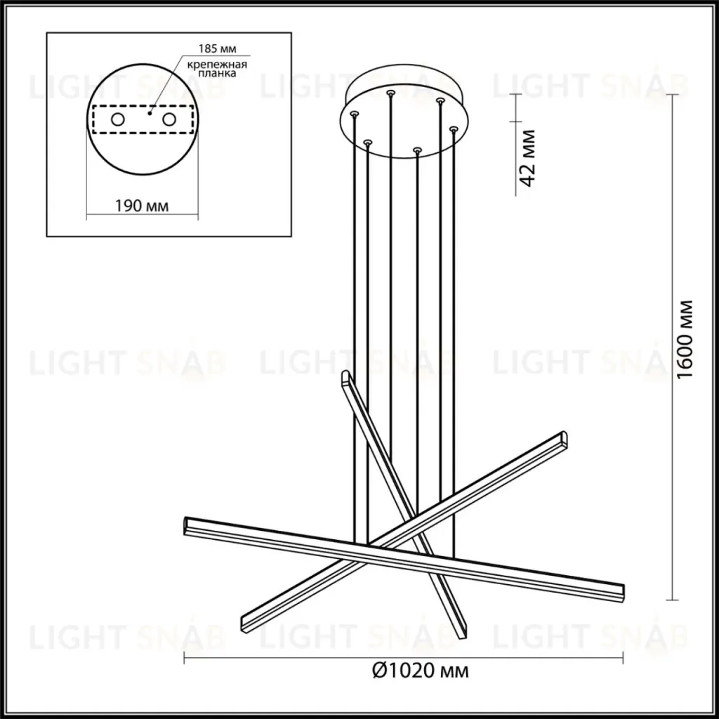Подвесной светодиодный светильник Odeon Light Rudy 3890/48L 3890/48L