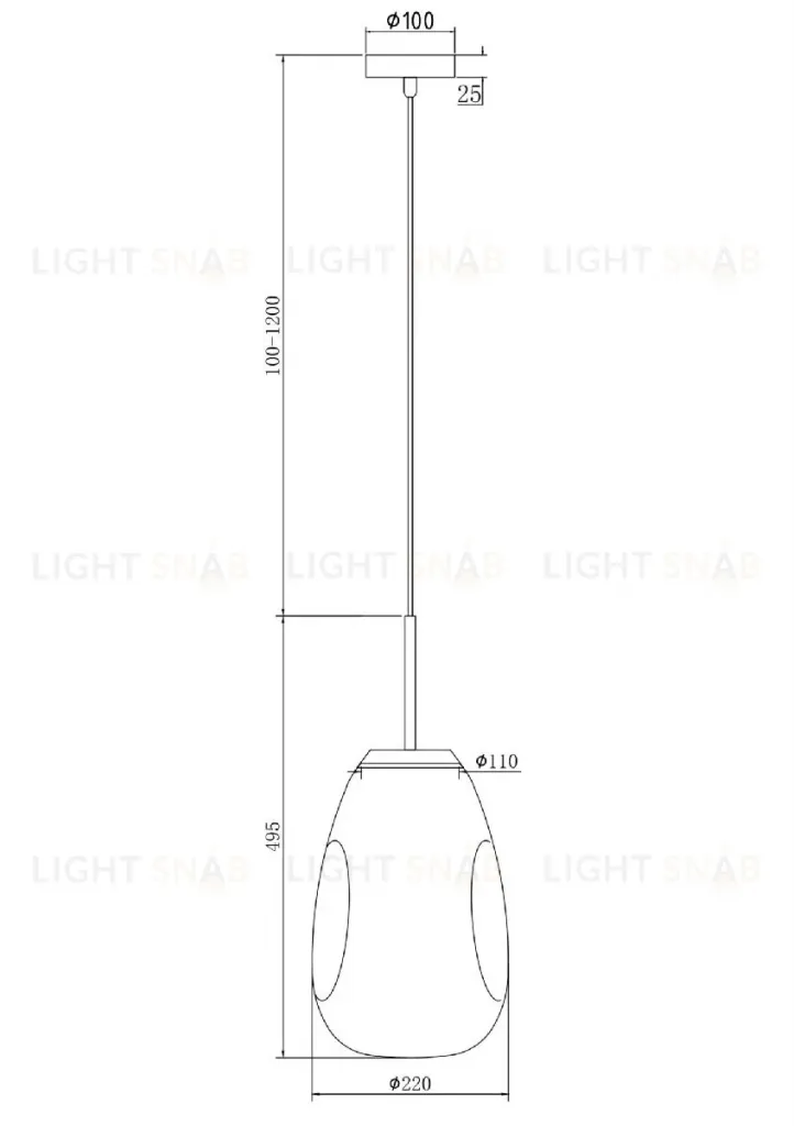 Подвесной светильник Maytoni Mabell P013PL-01G P013PL-01G