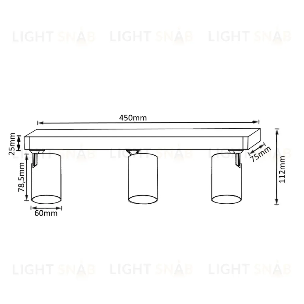 Спот Crystal Lux CLT 017CW3 L450 WH CLT 017CW3 L450 WH