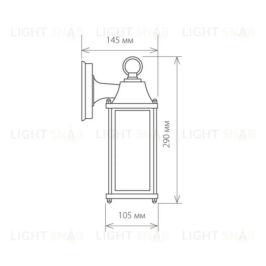 Уличный настенный cветильник Elektrostandard 1008D Brick черный 4690389106743 4690389106743