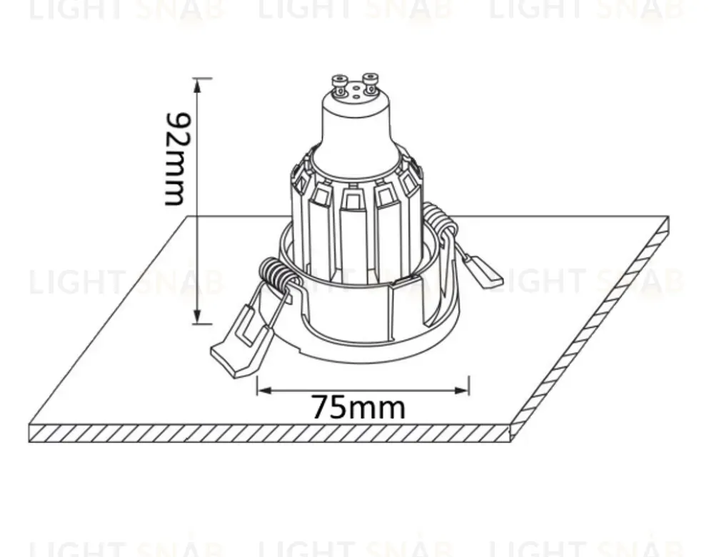 Встраиваемый светильник Crystal Lux CLT 004С1 BL CLT 004C1 BL