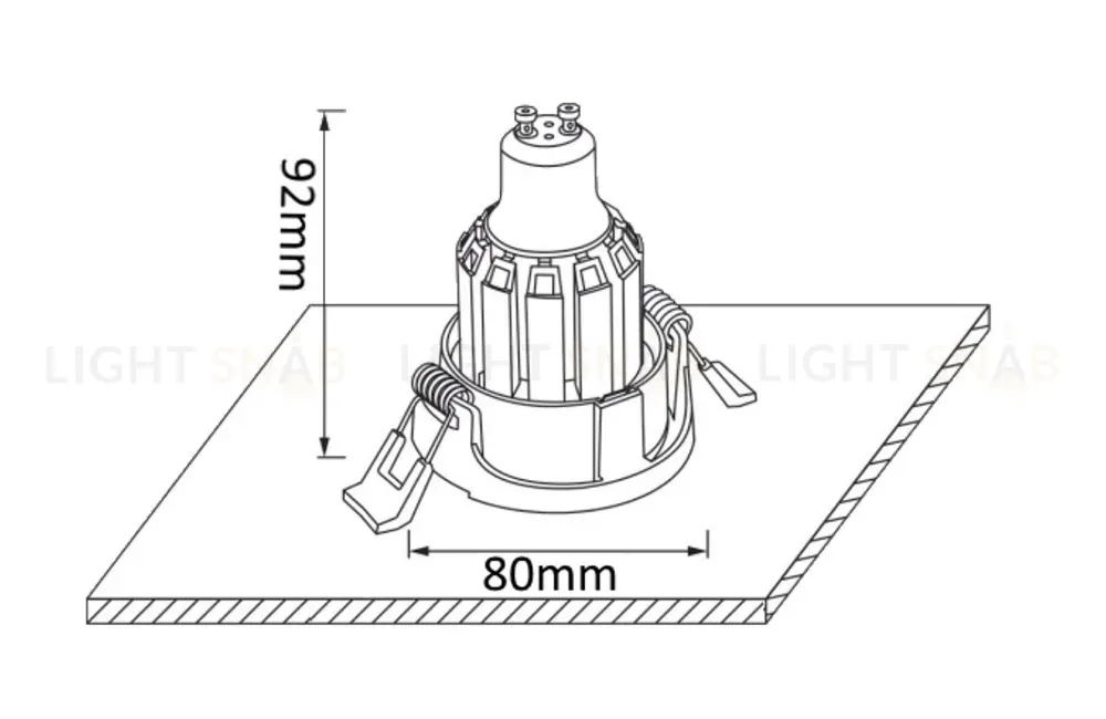 Встраиваемый светильник Crystal Lux CLT 002С1 BL CLT 002C1 BL