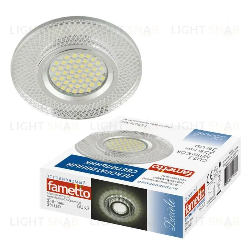 Встраиваемый светильник Fametto Luciole DLS-L153 GU5.3 GLASSY/CLEAR 3D DLS-L153 GU5.3 GLASSY/CLEAR 3D