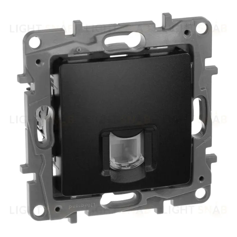 Розетка телефонная RJ11 Legrand Etika антрацит 672640 672640