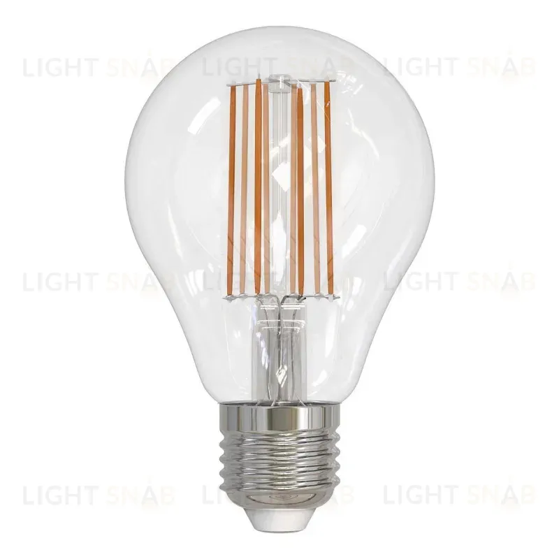 Лампа светодиодная филаментная (UL-00004870) Uniel E27 17W 3000K прозрачная LED-A70-17W/3000K/E27/CL PLS02WH LED-A70-17W/3000K/E27/CL PLS02WH картон