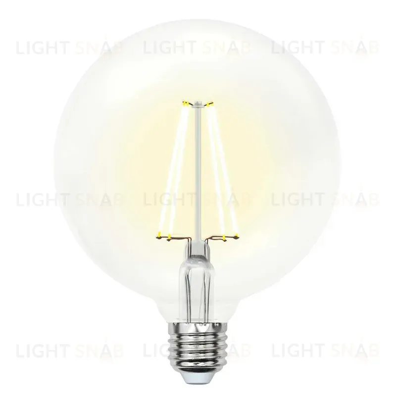 Лампа светодиодная филаментная (UL-00004861) Uniel E27 15W 4000K прозрачная LED-G125-15W/4000K/E27/CL PLS02WH LED-G125-15W/4000K/E27/CL PLS02WH картон