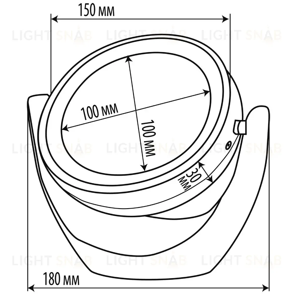 Зеркало с подсветкой (UL-00005246) Uniel TLD-592 White/LED/13Lm/6000K/3АА TLD-592 White/LED/13Lm/6000K/3АА