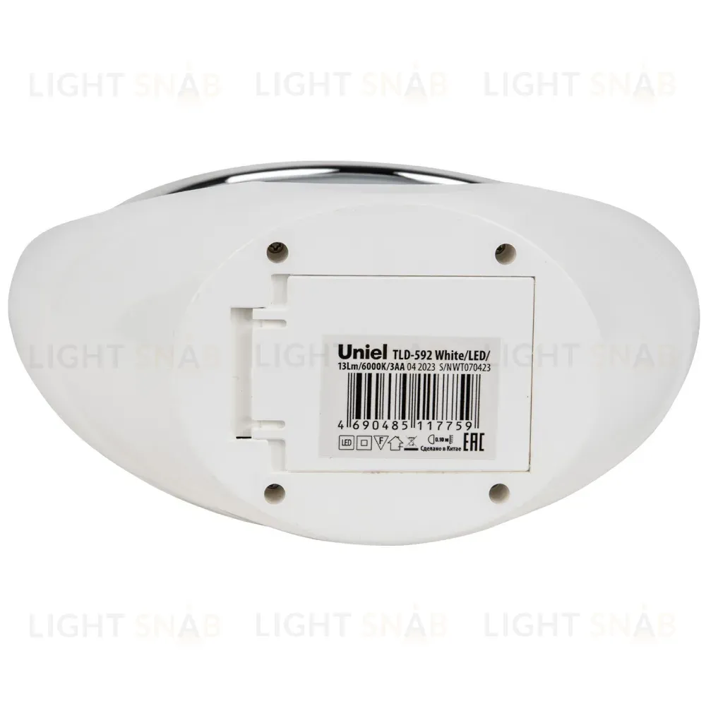 Зеркало с подсветкой (UL-00005246) Uniel TLD-592 White/LED/13Lm/6000K/3АА TLD-592 White/LED/13Lm/6000K/3АА