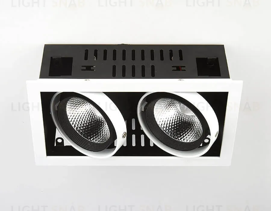 Встраиваемый светильник Ambrella Light T812 BK/CH 2*12W 4200K T812 BK/CH 2*12W 4200K
