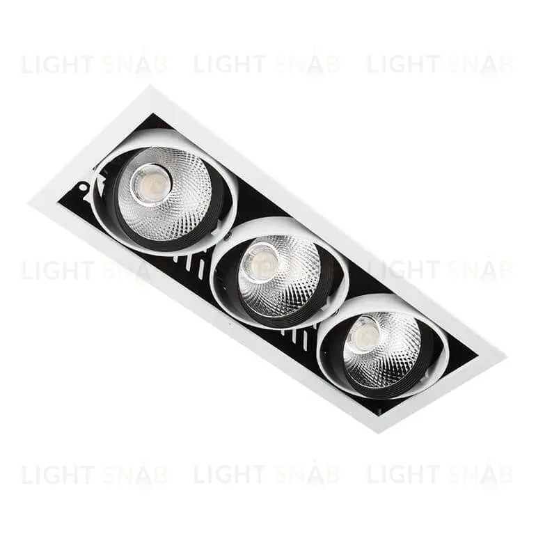 Встраиваемый светодиодный светильник Ambrella Light Cardano T813 BK/CH 3*12W 4200K T813 BK/CH 3*12W 4200K