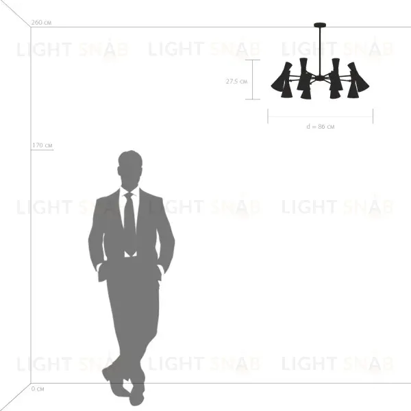 Люстра на штанге Lightstar 816086 816086