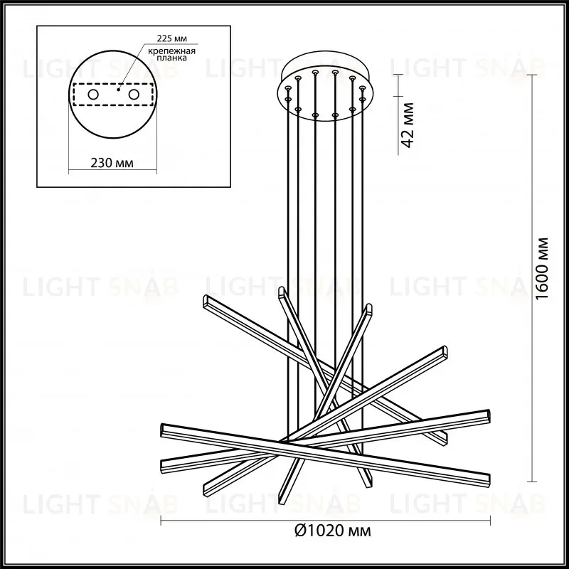 Подвесной светильник Odeon Light 3890/96L 3890/96L