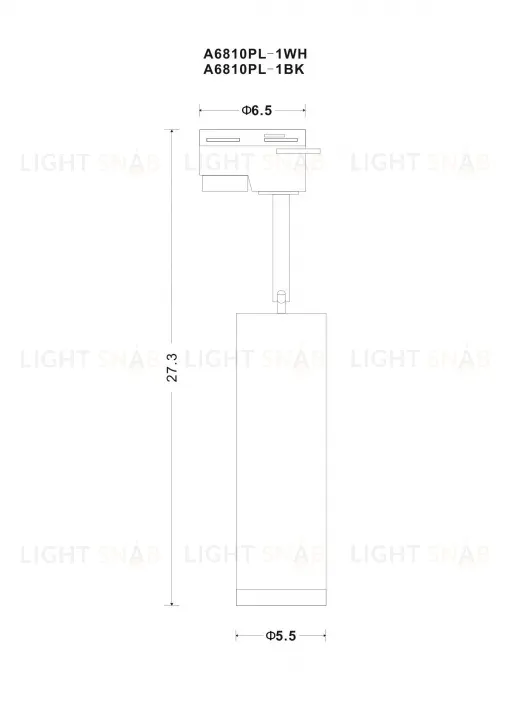 Светильник на шине ARTE Lamp A6811PL-1BK A6811PL-1BK