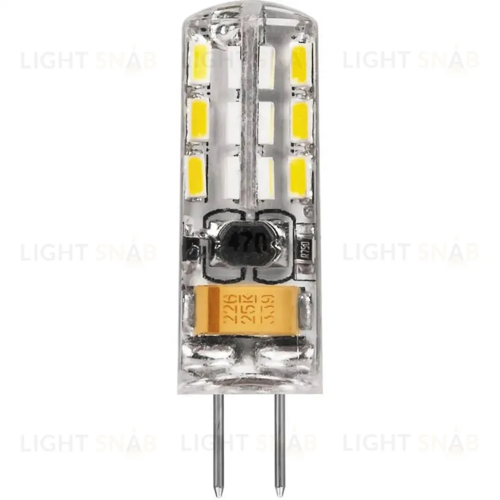 Лампа светодиодная Feron G4 2W 2700K Прямосторонняя Матовая LB-420 25858 25858
