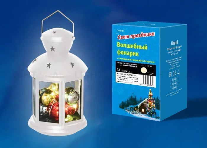 Переносной светодиодный фонарь (UL-00002310) Uniel 120х200 ULD-L1220-012/TTB/WW White ULD-L1220-012/TTB/WW White