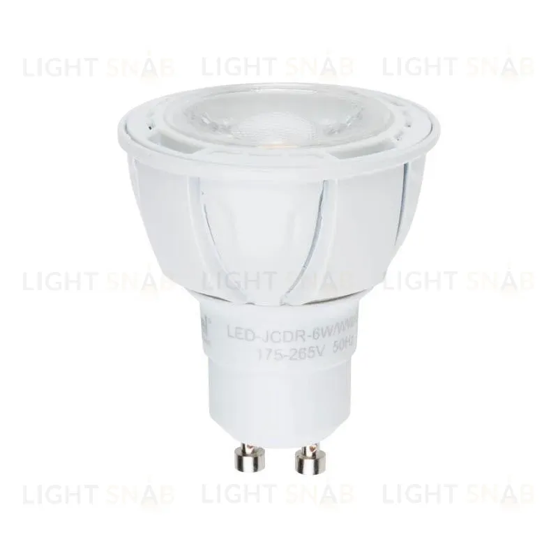 Лампа светодиодная диммируемая (UL-00003988) Uniel GU10 6W 4000K матовая LED-JCDR 6W/NW/GU10/FR/DIM PLP01WH LED-JCDR 6W/NW/GU10/FR/DIM PLP01WH картон