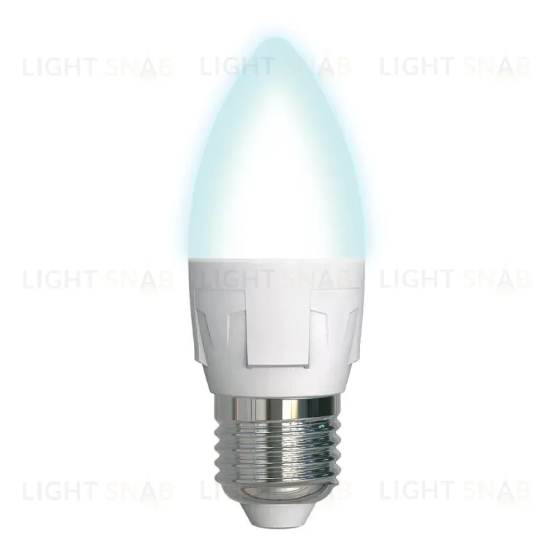 Лампа светодиодная диммируемая (UL-00004295) Uniel E27 7W 4000K матовая LED-C37 7W/4000K/E27/FR/DIM PLP01WH LED-C37 7W/4000K/E27/FR/DIM PLP01WH картон