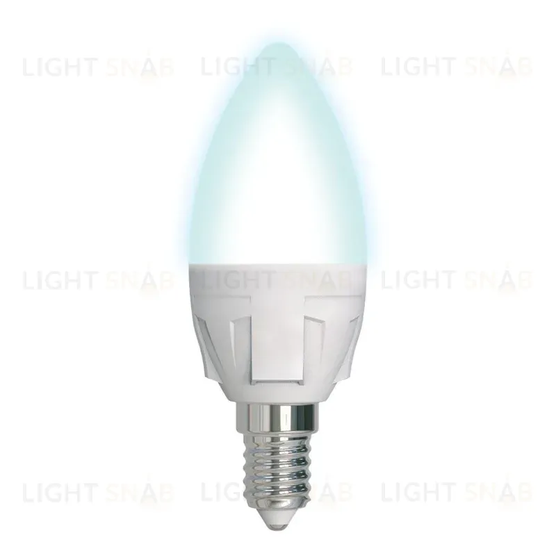 Лампа светодиодная диммируемая (UL-00004294) Uniel E14 7W 4000K матовая LED-C37 7W/4000K/E14/FR/DIM PLP01WH LED-C37 7W/4000K/E14/FR/DIM PLP01WH картон
