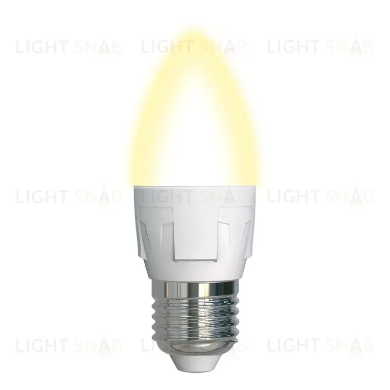 Лампа светодиодная диммируемая (UL-00004297) Uniel E27 7W 3000K матовая LED-C37 7W/3000K/E27/FR/DIM PLP01WH LED-C37 7W/3000K/E27/FR/DIM PLP01WH картон
