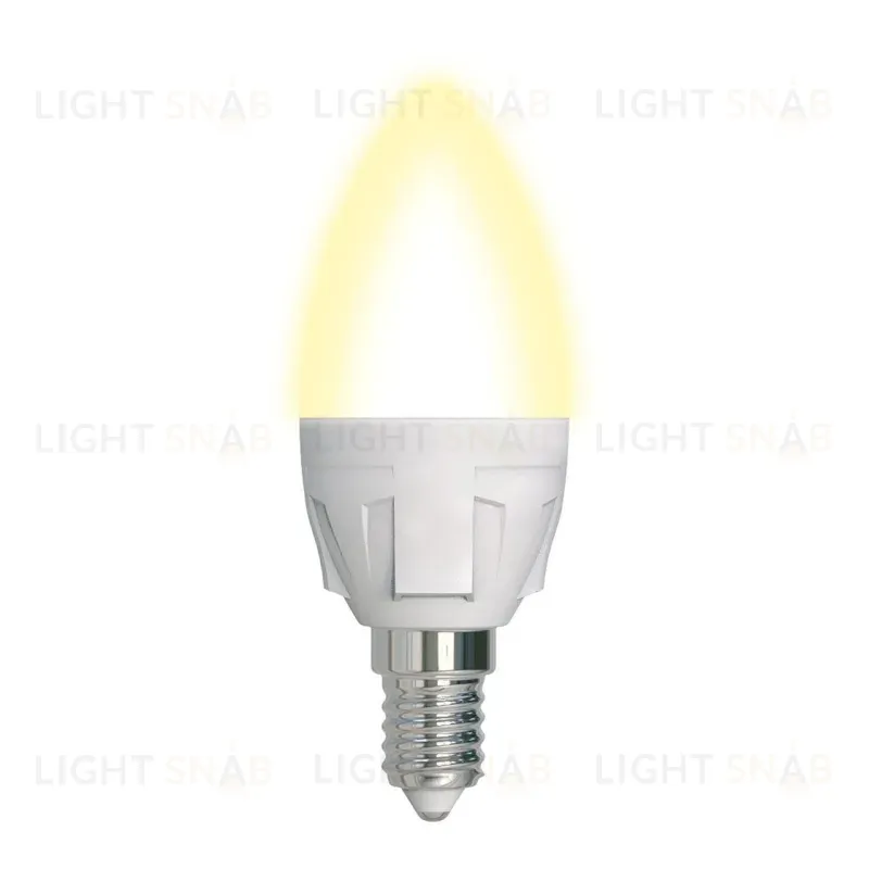 Лампа светодиодная диммируемая (UL-00004296) Uniel E14 7W 3000K матовая LED-C37 7W/3000K/E14/FR/DIM PLP01WH LED-C37 7W/3000K/E14/FR/DIM PLP01WH картон