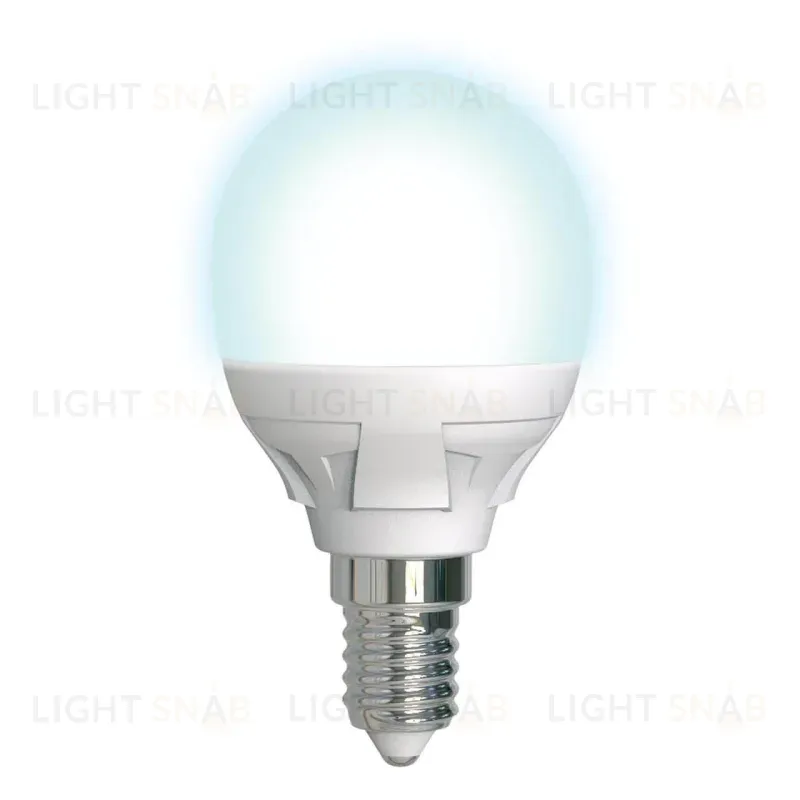 Лампа светодиодная диммируемая (UL-00004300) Uniel E14 7W 4000K матовая LED-G45 7W/4000K/E14/FR/DIM PLP01WH LED-G45 7W/4000K/E14/FR/DIM PLP01WH картон
