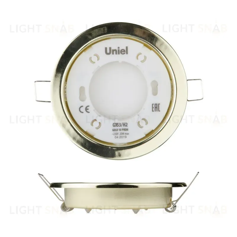 Встраиваемый светильник (UL-00005053) Uniel GX53/H2 Gold 10 Prom GX53/H2 Gold 10 Prom