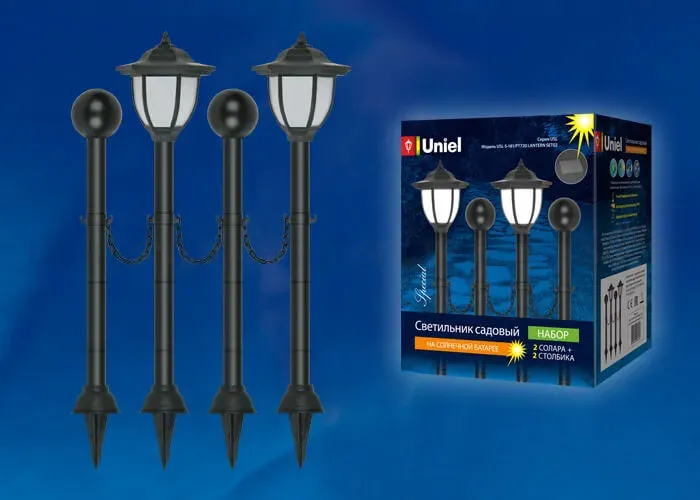 Светильник на солнечных батареях (UL-00003132) Uniel Фонари USL-S-181/PT720 Lantern Set02 USL-S-181/PT720 Lantern Set02