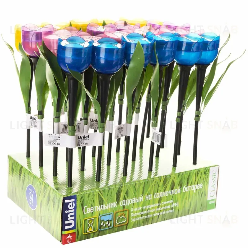 Светильник на солнечных батареях (UL-00004275) Uniel Promo USL-C-651/PT305 Tulip Set 24 USL-C-651/PT305 Tulip Set 24