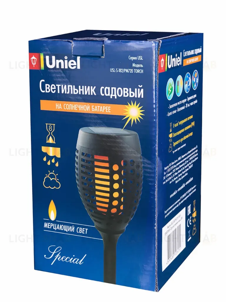 Светильник на солнечных батареях (UL-00004281) Uniel Фонари USL-S-183/PM490 Small Torch USL-S-183/PM490 Small Torch