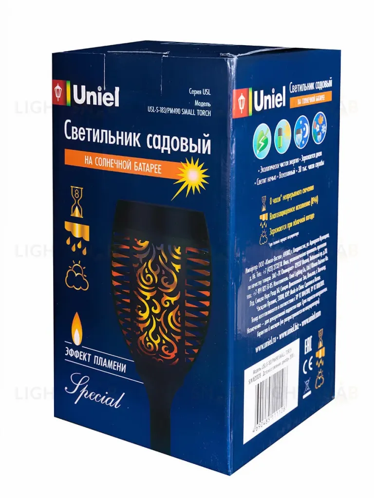 Светильник на солнечных батареях (UL-00004281) Uniel Фонари USL-S-183/PM490 Small Torch USL-S-183/PM490 Small Torch