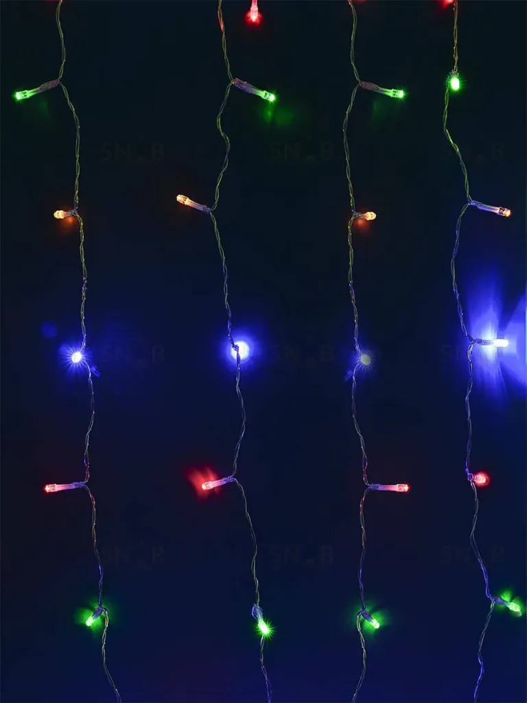 Гирлянда на солнечных батареях (UL-00006539) Uniel Занавес USL-S-132/PT1515 Multicolor Curtain USL-S-132/PT1515 Multicolor Curtain