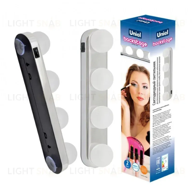 Настенный светодиодный светильник (UL-00006856) Uniel Backstage ULM-F54-2W/4000K/4AA IP20 Chrome ULM-F54-2W/4000K/4AA IP20 Chrome