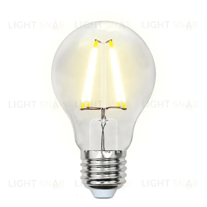 Лампа светодиодная филаментная (UL-00002212) Uniel E27 8W 4000K прозрачная LED-A60-8W/NW/E27/CL GLA01TR LED-A60-8W/NW/E27/CL GLA01TR картон