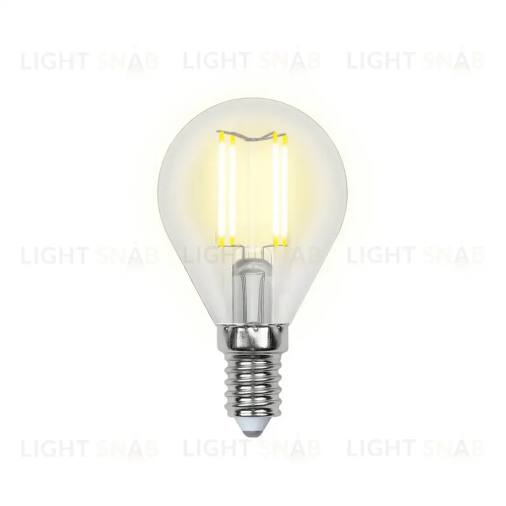 Лампа светодиодная филаментная (UL-00003296) Uniel E14 7,5W 4000K прозрачная LED-CW35-7,5W/NW/E14/CL GLA01TR LED-CW35-7,5W/NW/E14/CL GLA01TR картон