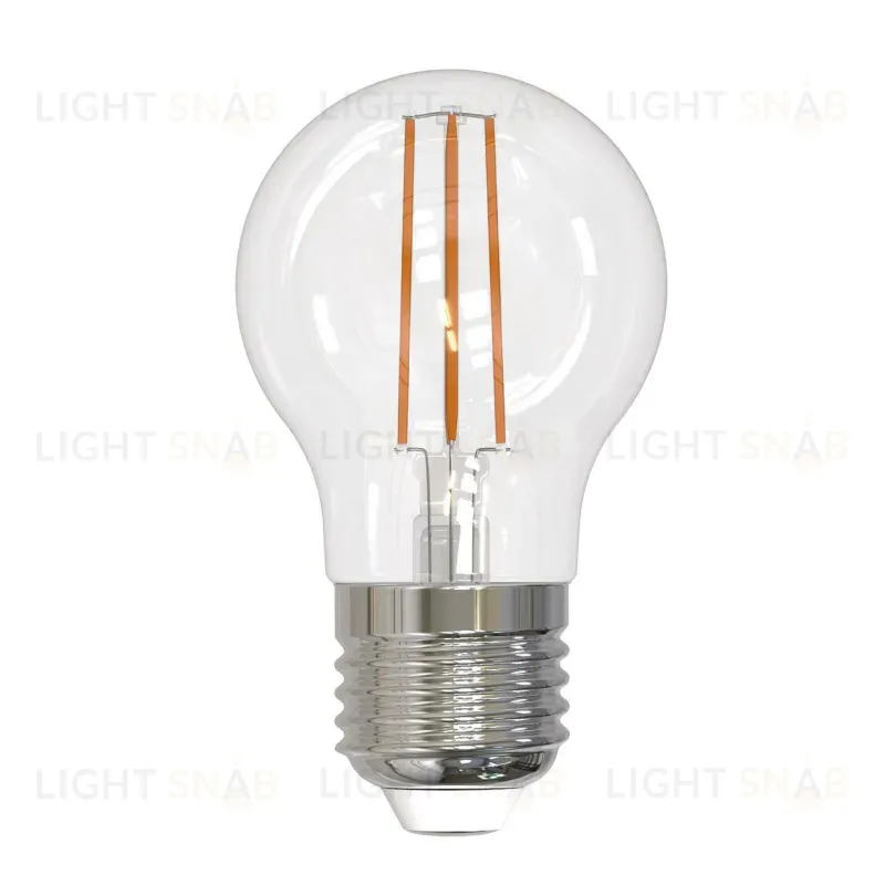 Лампа светодиодная филаментная (UL-00005178) Uniel E27 11W 3000K прозрачная LED-G45-11W/3000K/E27/CL PLS02WH LED-G45-11W/3000K/E27/CL PLS02WH картон