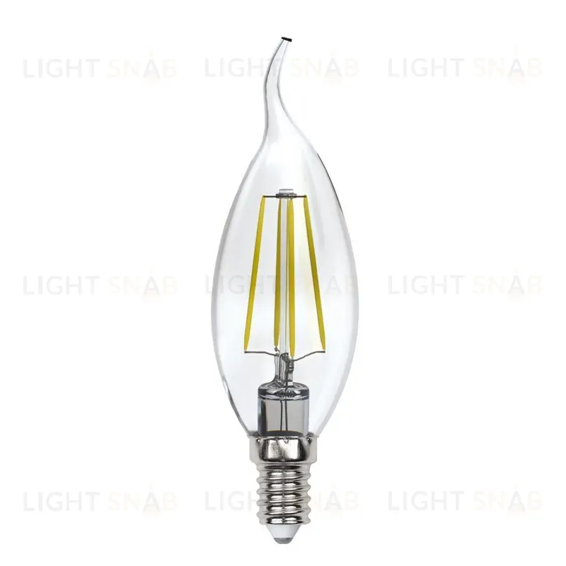 Лампа светодиодная филаментная (UL-00005903) Uniel E14 13W 3000K прозрачная LED-CW35-13W/3000K/E14/CL PLS02WH LED-CW35-13W/3000K/E14/CL PLS02WH картон