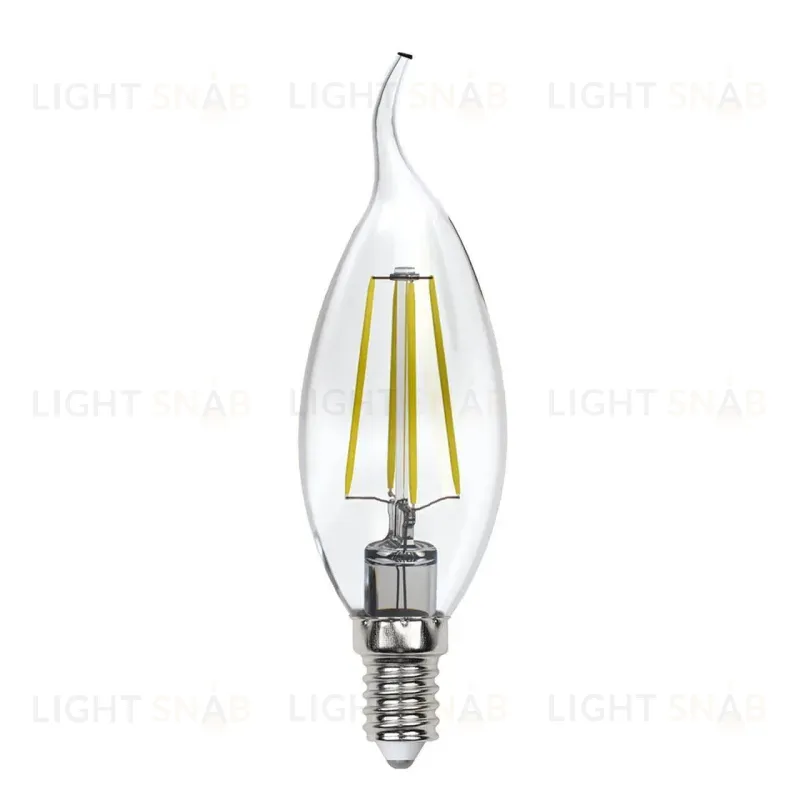 Лампа светодиодная филаментная (UL-00005904) Uniel E14 13W 4000K прозрачная LED-CW35-13W/4000K/E14/CL PLS02WH LED-CW35-13W/4000K/E14/CL PLS02WH картон