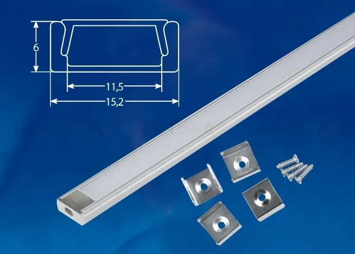 Профиль (UL-00005027) Uniel UFE-K02 Silver/Frozen 200 Polybag UFE-K02 Silver/Frozen 200 Polybag