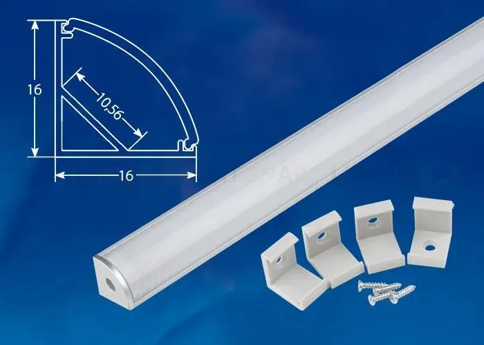 Профиль (UL-00005028) Uniel UFE-K06 Silver/Frozen 200 Polybag UFE-K06 Silver/Frozen 200 Polybag