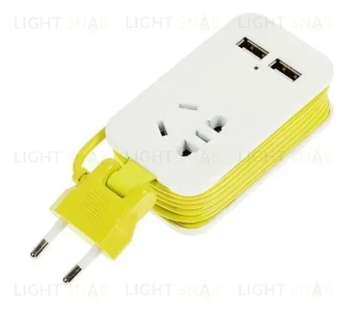 Удлинитель (UL-00003429) Uniel 1гн х 1,5м б/з Travel S-CT1-1,5U White/Green S-CT1-1,5U White/Green LM