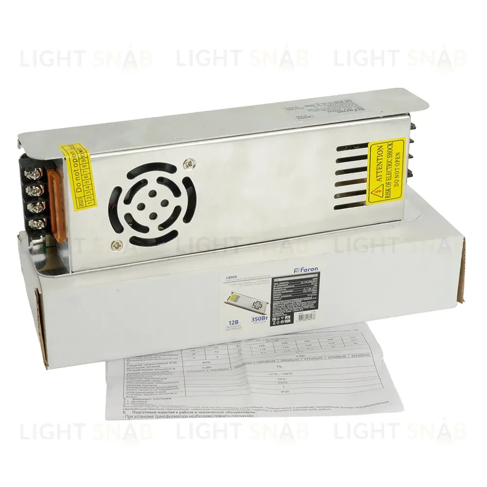 Блок питания для светодиодной ленты Feron LB009 12V 350W IP20 29A 21499 21499