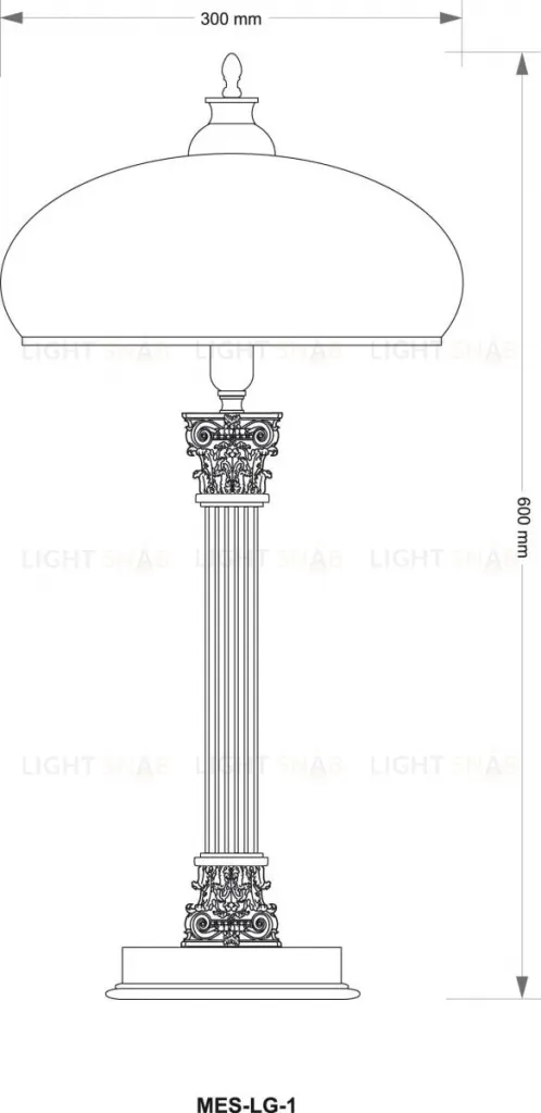 Настольная лампа Kutek Messina MES-LG-1 (P) MES-LG-1(P)
