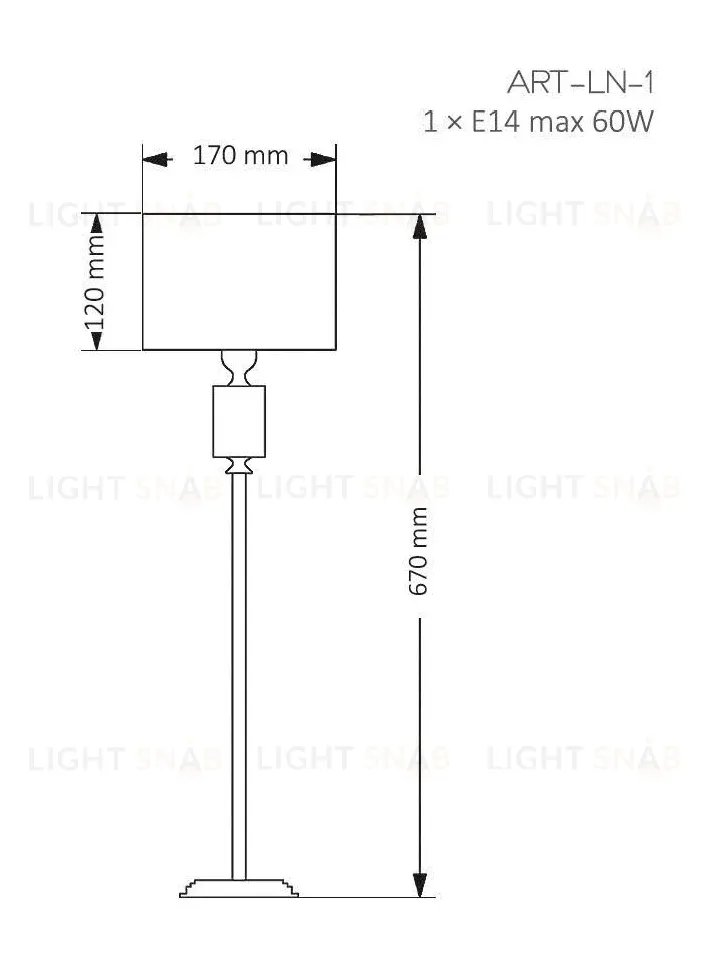 Настольная лампа Kutek Mood Artu ART-LN-1 (N) ART-LN-1(N)